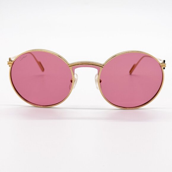 NEW CARTIER CT0274S 003 WOMEN GOLD/PINK ROUND SUNGLASSES main image 9